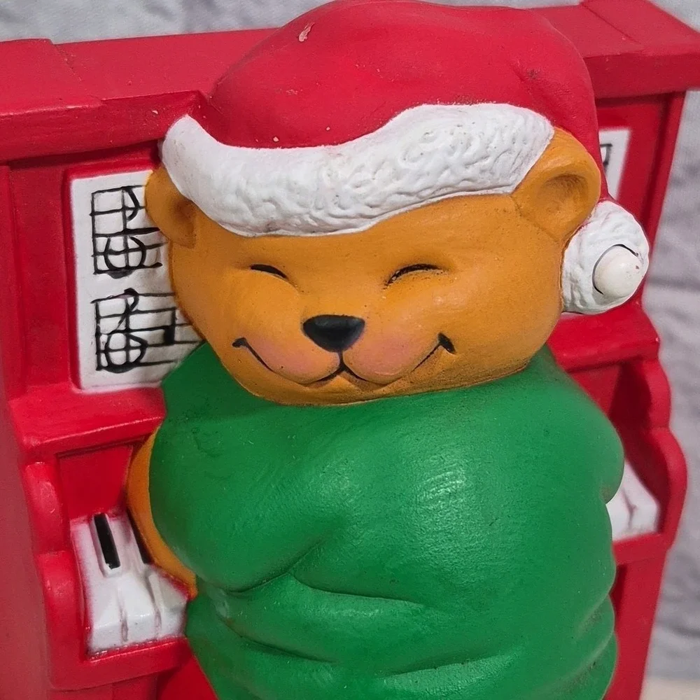Vintage Avon Play It Again Mr Keys Musical Bear Piano Christmas Tested Works